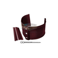 Хомут трубы металлический на камень ПВХ бордо RAL 3005